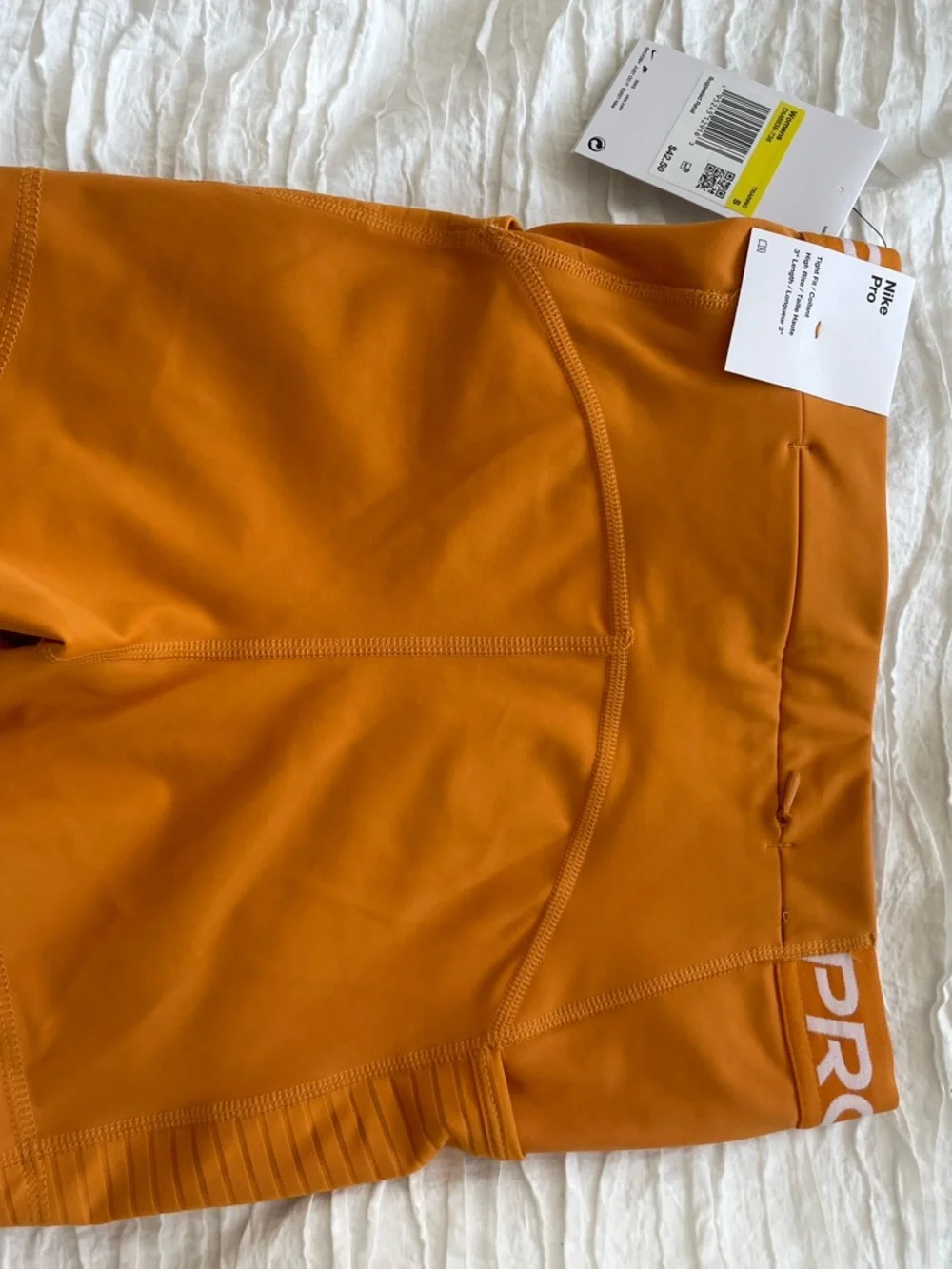 Nike Pro Orange Women's Compression Bike Shorts - Picture 2 of 2